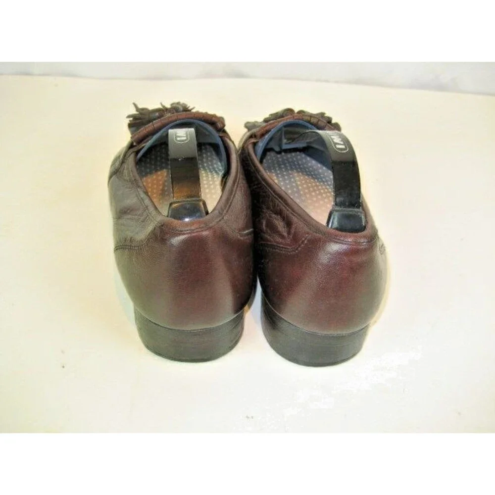 Mens Bostonian Brown  Leather Tassle Kilt Loafers sz 8M